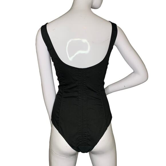 Zara Women Structured Scoop Neck Bodysuit Black Sleeveless Size M - Picture 6 of 12